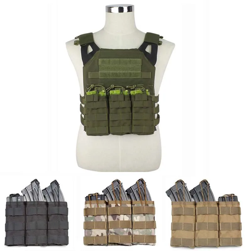 Three Type Nylon Tactical Triple Cartridge Bag Molle Vest Army Military Airsoft Single/Double Magazine Pouch Hunting Accessories
Three Type Nylon Tactical Triple Cartridge Bag Molle Vest Army Military Airsoft Single/Double Magazine Pouch Hunting Accessories