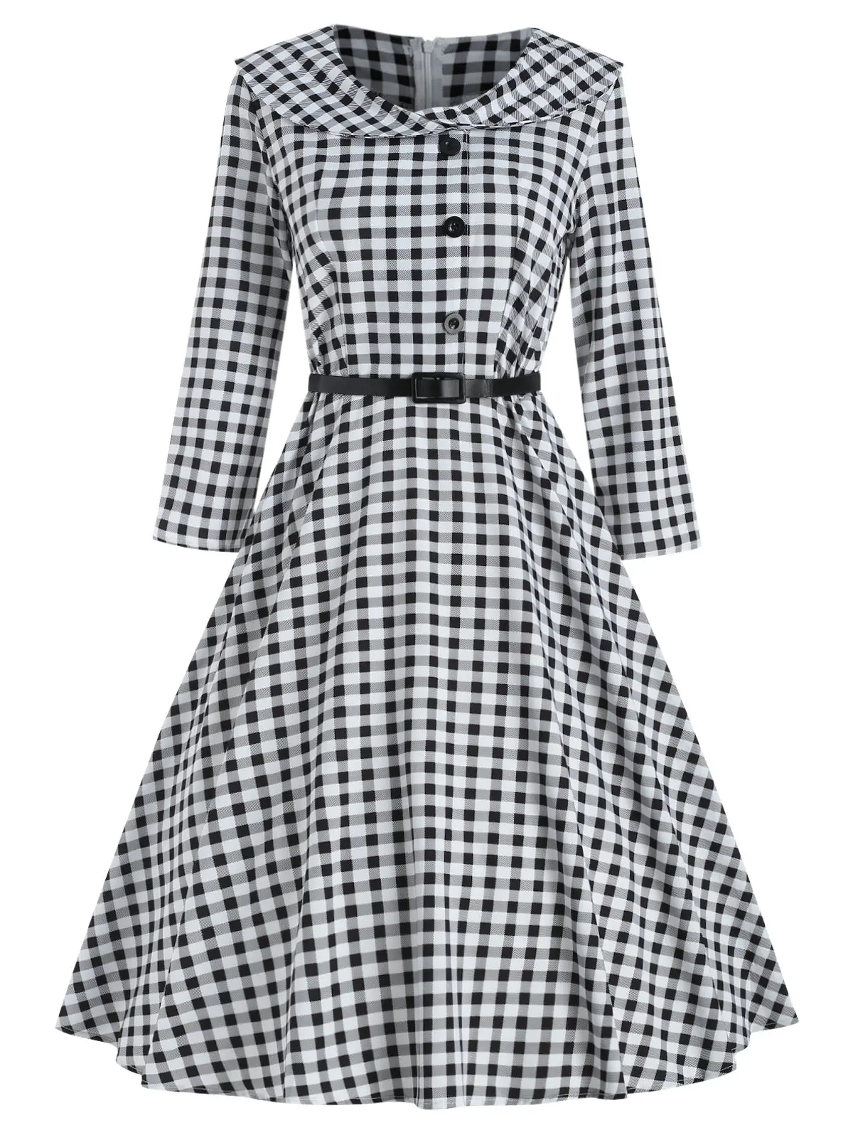 checked dress womens