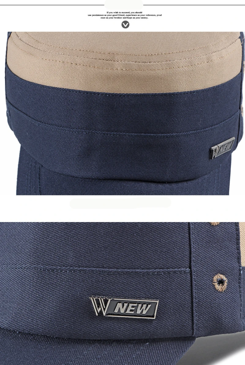 Waliicorners Cotton Baseball Cap Men Women Flat Top Cadet Army Military Cap Adjust Baseball Hat Spring Summer Sun Caps for Men Women 30