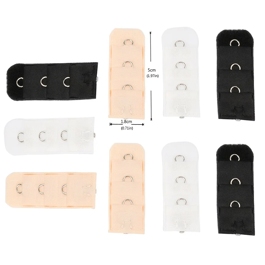 Closecret Women's Bra Back Strap Extenders with 1 to 3 Hook Optional 17