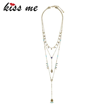 KISS ME Classic The hand of Fatima hamsa Necklace jewelry Pendants Metal Chain Palm Statement Necklace Fashion for women colar 
KISS ME Classic The hand of Fatima hamsa Necklace jewelry Pendants Metal Chain Palm Statement Necklace Fashion for women colar