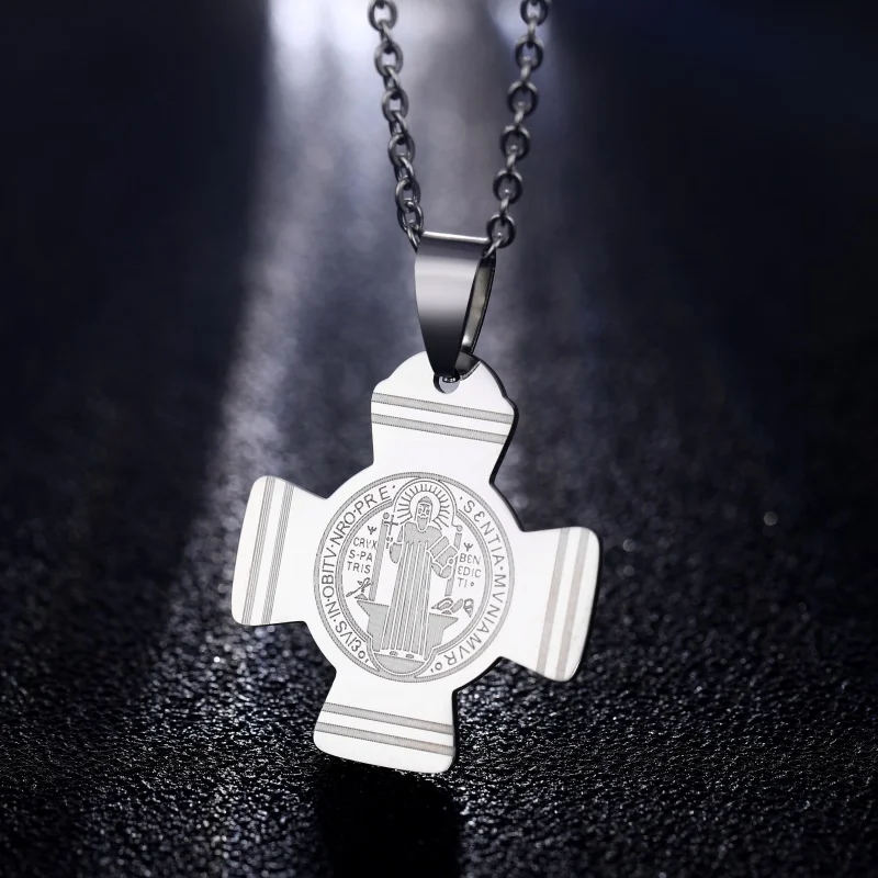 Classic San Benito Medal Cross Jesus Necklace Stainless Steel Catholic Saint Benedict Pendants Necklaces for Women Men Jewelry
Classic San Benito Medal Cross Jesus Necklace Stainless Steel Catholic Saint Benedict Pendants Necklaces for Women Men Jewelry