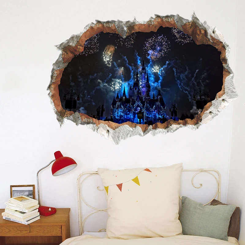 3D Vivid Princess Castle Decorative Wall Hole Stickers Kids Room Girls Bedroom Living Room Decorations Mural Art PVC Home Poster
3D Vivid Princess Castle Decorative Wall Hole Stickers Kids Room Girls Bedroom Living Room Decorations Mural Art PVC Home Poster
