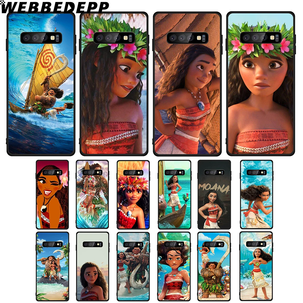 WEBBEDEPP принцесса Моана коробка Мягкий ТПУ чехол для Samsung Galaxy Note8 9 A10 A20 A40 A50 A60 A70 M10 M20