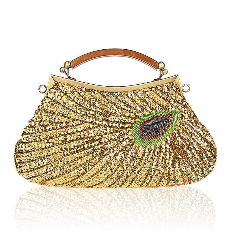 New Vintage Lady Beaded Sequins Peacock Wedding Evening Shoulder Bag Clutch Luxury Handbags Women Bags Designer 2018
New Vintage Lady Beaded Sequins Peacock Wedding Evening Shoulder Bag Clutch Luxury Handbags Women Bags Designer 2018