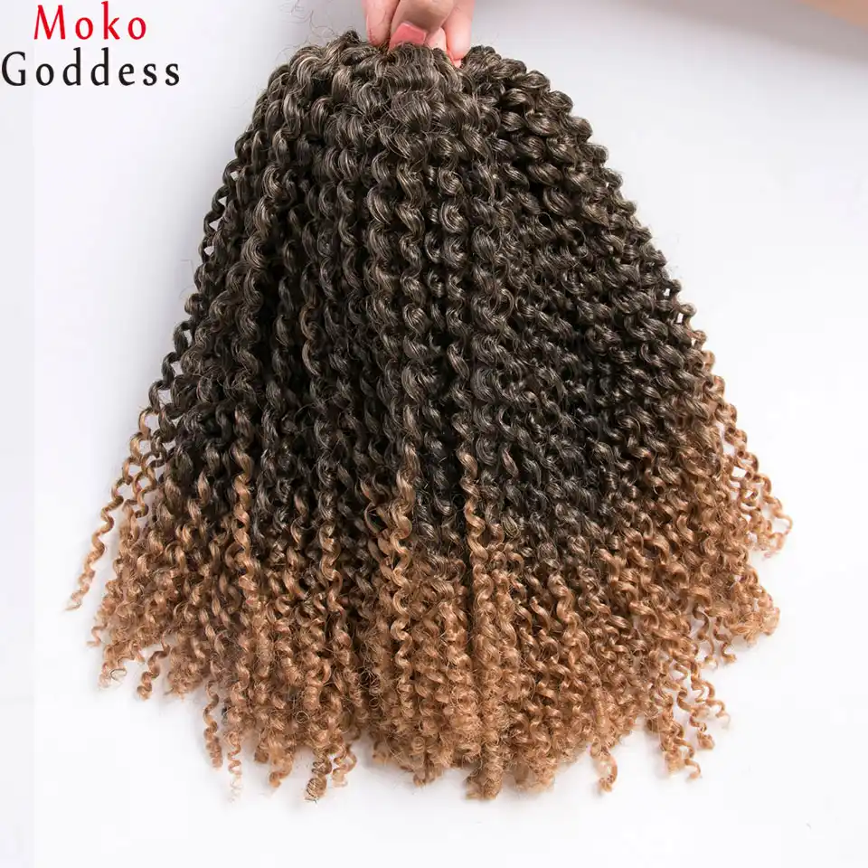 Mokogoddess 2sets Packs 12 Inch Curly Crochet Braids Synthetic