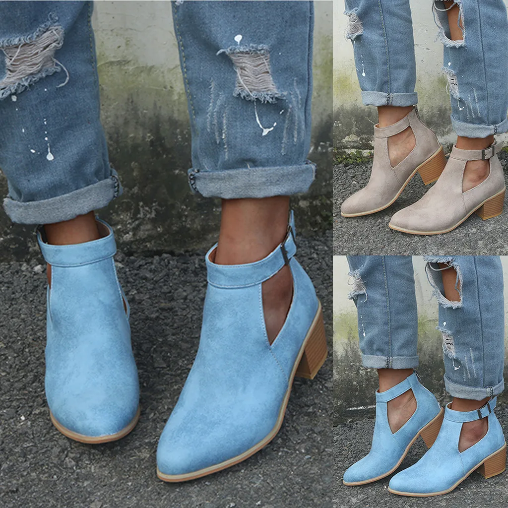 Autumn boots women's Ladies Fashion Ankle Short Boots Square Heels Roman Thick Heels Shoes botas mujer botas mujer invierno 2019
Autumn boots women's Ladies Fashion Ankle Short Boots Square Heels Roman Thick Heels Shoes botas mujer botas mujer invierno 2019