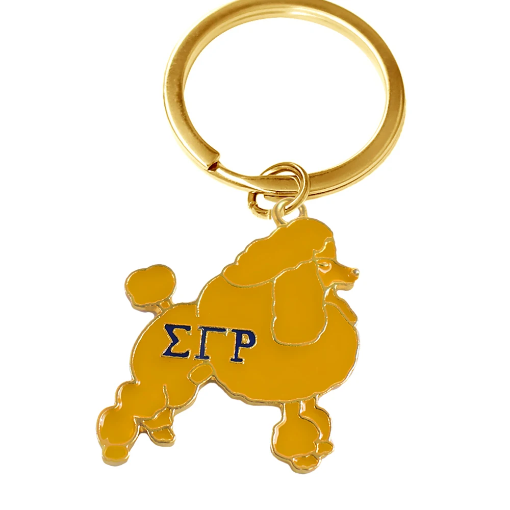 Hot gold greek society SIGMA GAMMA RHO symbol jewelry keychain enamel metal poodle pendant key chain
Hot gold greek society SIGMA GAMMA RHO symbol jewelry keychain enamel metal poodle pendant key chain