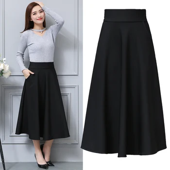 Fashion Autumn Skirt A-Line Women Solid Color High Waist Large Size Bottom Skirt Pleated Femme Casual Mid Length Skirts MZ3116
Fashion Autumn Skirt A-Line Women Solid Color High Waist Large Size Bottom Skirt Pleated Femme Casual Mid Length Skirts MZ3116