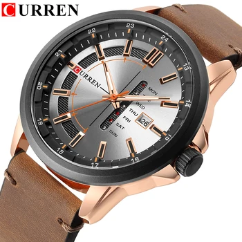 CURREN Brand Fashion Casual Quartz Watch Men Waterproof Sport Watches Leather Band Week Date Creative Calendar Wristwatches
CURREN Brand Fashion Casual Quartz Watch Men Waterproof Sport Watches Leather Band Week Date Creative Calendar Wristwatches