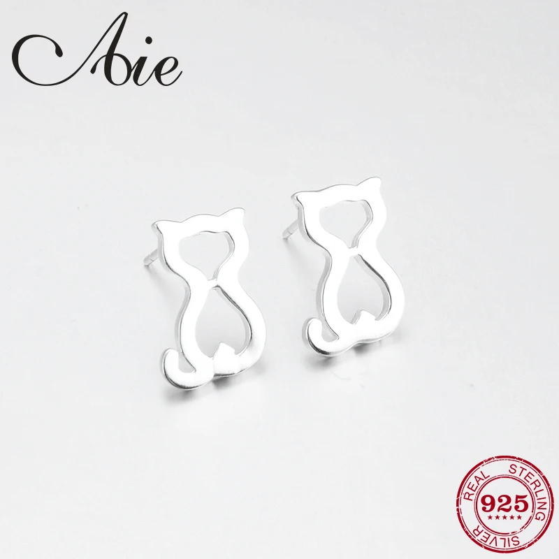 New cute cat shaking his tail 925 Sterling Silver hollow out fashion trend DIY fine women Stud Earrings luxury party Jewelry
New cute cat shaking his tail 925 Sterling Silver hollow out fashion trend DIY fine women Stud Earrings luxury party Jewelry