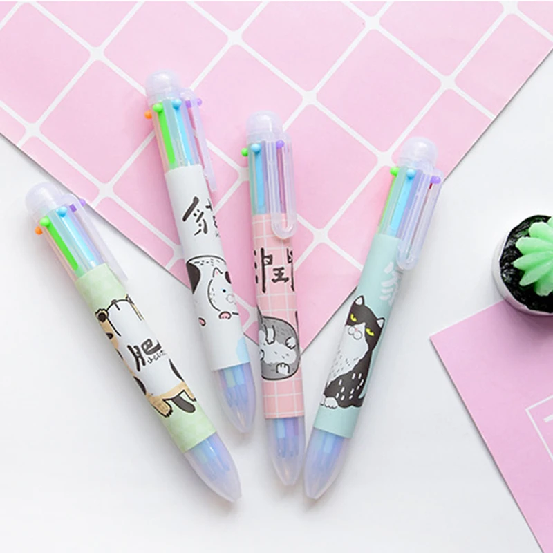 1Pcs Cartoon Cat 6 In 1 Ballpoint Pen 0.5mm Creative Novelty Multicolor Pens School Stationary Kids Gift Office Supplies
1Pcs Cartoon Cat 6 In 1 Ballpoint Pen 0.5mm Creative Novelty Multicolor Pens School Stationary Kids Gift Office Supplies