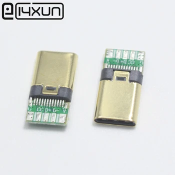 10pcs DIY OTG USB-3.1 5Pin Welding Male Plug USB 3.1 Type C Connector with PCB Board Plugs Copper Data Line Terminal for Android
10pcs DIY OTG USB-3.1 5Pin Welding Male Plug USB 3.1 Type C Connector with PCB Board Plugs Copper Data Line Terminal for Android