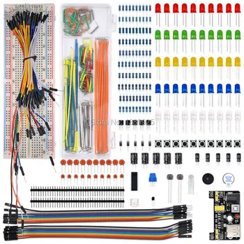 Upgraded Electronics Kit Power Supply Module, Jumper Wire, Precision Potentiometer, 830 tie-points Breadboard
Upgraded Electronics Kit Power Supply Module, Jumper Wire, Precision Potentiometer, 830 tie-points Breadboard