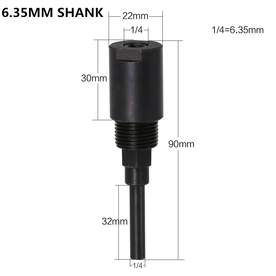 Удлинитель для гравировального станка хвостовик 1/4 дюйма 8 мм 1/2 90 держатель