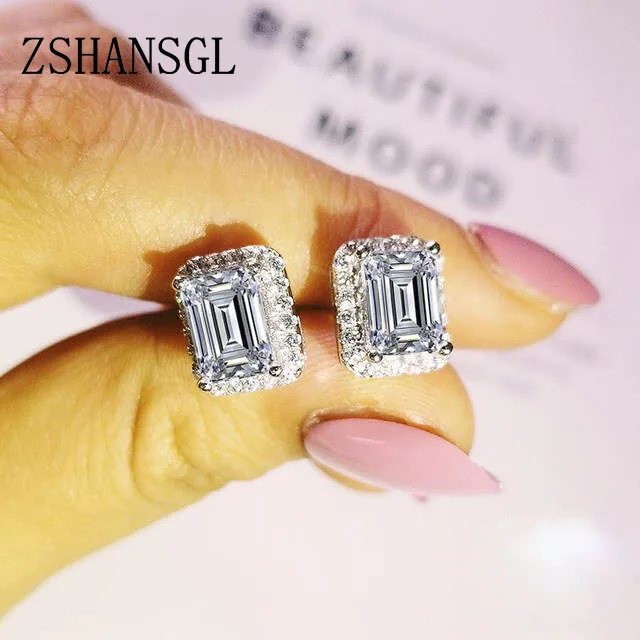925 Sterling Silver Double Square Cut Vintage Fascination, AAA Clear CZ Stud Earrings for Women Brincos Fine Jewelry Bijoux
925 Sterling Silver Double Square Cut Vintage Fascination, AAA Clear CZ Stud Earrings for Women Brincos Fine Jewelry Bijoux
