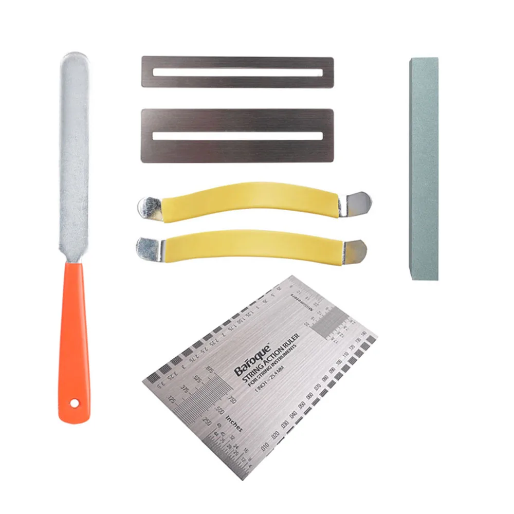 Guitar Repair Tools Set 1pcs Fretboard Protector Set 1pcs Fret Sanding 1pcs String Ruler 1pcs Fret File 2pcs String Spreaders
Guitar Repair Tools Set 1pcs Fretboard Protector Set 1pcs Fret Sanding 1pcs String Ruler 1pcs Fret File 2pcs String Spreaders