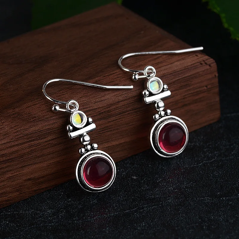 wholesale natural moonstone 925 Silver red stone earrings for women fashion earrings jewelry accessories Gifts
wholesale natural moonstone 925 Silver red stone earrings for women fashion earrings jewelry accessories Gifts