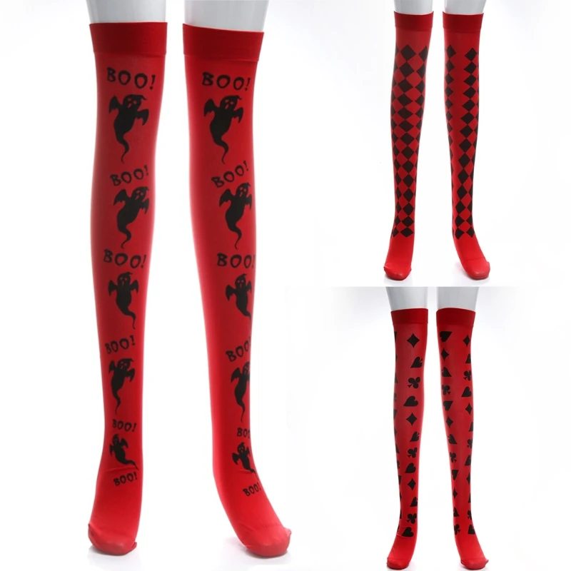 Hot New 1 Pair Women's Halloween Cosplay Socks Girls Female Ghost Diamond Knee High Long Boot Socks Party
Hot New 1 Pair Women's Halloween Cosplay Socks Girls Female Ghost Diamond Knee High Long Boot Socks Party