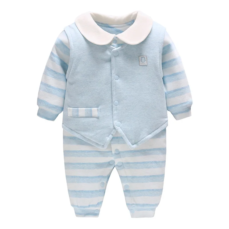 New Born Baby Boy Clothes 2-1 Vest Jumpsuits 2018 Autumn Winters Pure Cotton Striped Thickening Warm Baby Out Rompers
New Born Baby Boy Clothes 2-1 Vest Jumpsuits 2018 Autumn Winters Pure Cotton Striped Thickening Warm Baby Out Rompers