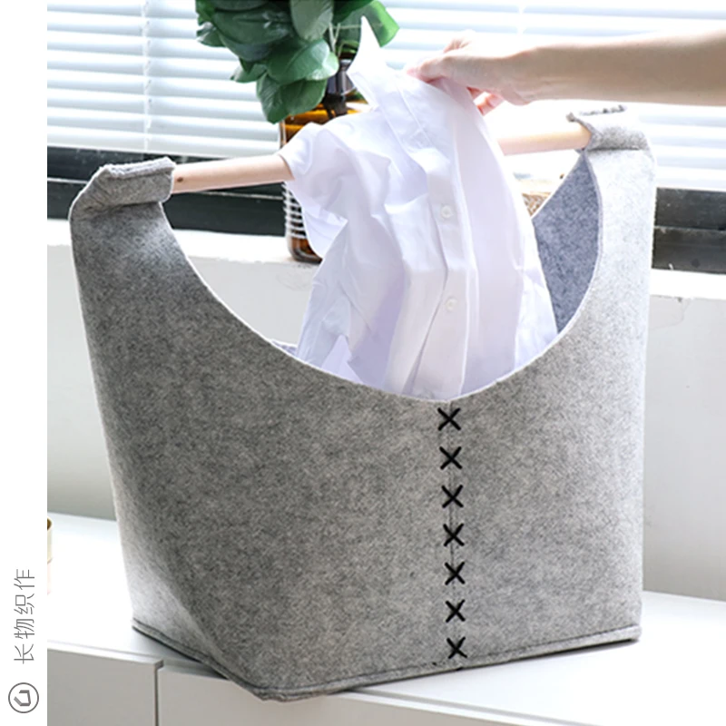 Japan Style Handle Basket Home Felt Snacks Basket Toys Magazines Books Clothing Cosmetics Nordic Dirty Clothes Bucket
Japan Style Handle Basket Home Felt Snacks Basket Toys Magazines Books Clothing Cosmetics Nordic Dirty Clothes Bucket