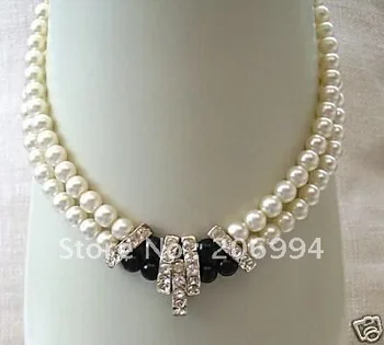 Handmade Stylish Beautiful 2 row black white freshwater pearl necklace fashion jewellery
Handmade Stylish Beautiful 2 row black white freshwater pearl necklace fashion jewellery