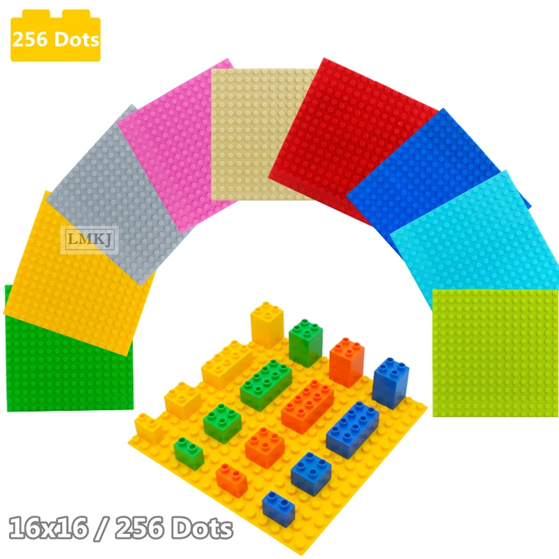 256 Big Bricks Base Plate 16*16 Dots 25.*25.5cm Baseplate Building Blocks Duploe Toys For Children Gifts
256 Big Bricks Base Plate 16*16 Dots 25.*25.5cm Baseplate Building Blocks Duploe Toys For Children Gifts