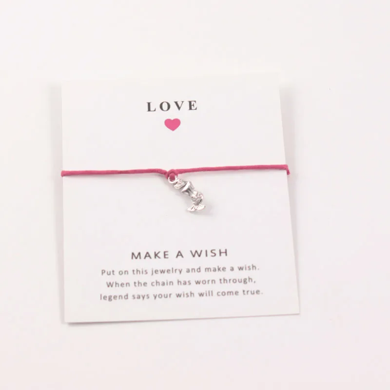 Pink Leather Rope Bracelets Mermaid Dangle Charms Adjustable Wish Card Bracelets For Women Gift
Pink Leather Rope Bracelets Mermaid Dangle Charms Adjustable Wish Card Bracelets For Women Gift