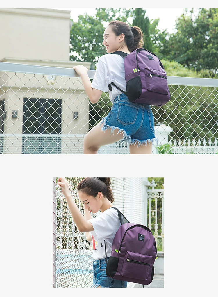 Women Nylon waterproof Backpacks journey Rucksacks Portable Hand Backpack For teenagers Girls Ladies School Travel Shoulder Bag 17