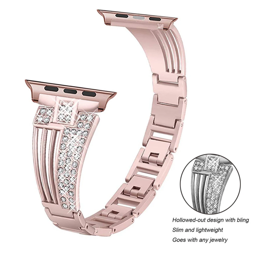 Stainless Steel Band For Apple Watch Series 4 3 2 1 Bands 42mm 38mm 40mm 44mm Women Luxury Crystal Diamond Bracelet Strap Wrist
Stainless Steel Band For Apple Watch Series 4 3 2 1 Bands 42mm 38mm 40mm 44mm Women Luxury Crystal Diamond Bracelet Strap Wrist
