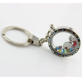 30mm Round Screw Colorful Crystals Stainless Steel Floating Locket Keychains Keyrings Without Charms 5PCS
30mm Round Screw Colorful Crystals Stainless Steel Floating Locket Keychains Keyrings Without Charms 5PCS