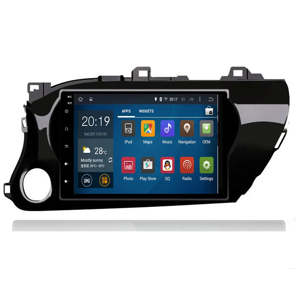 10 "2.5D IPS Android 8 ядерный Автомобильный мультимедийный dvd-плеер GPS для Toyota Hilux 2016