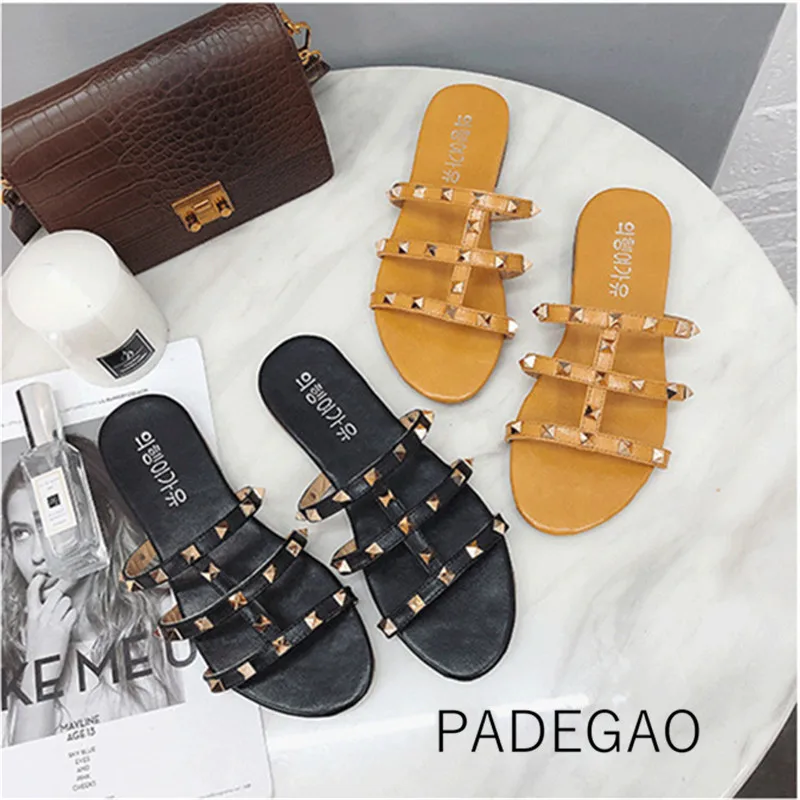 Women Shoes 2019 Summer Beach Rivet Elegant Flip Flops Fashion Luxury Black Womens Shoes
Women Shoes 2019 Summer Beach Rivet Elegant Flip Flops Fashion Luxury Black Womens Shoes