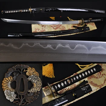 JAPANESE SAMURAI SWORD KATANA DAMASCUS FOLDED STEEL TRADITIONAL HANDMADE BATTLE READY - BRASS TSUBA FULL TANG CAN CUT TEEE
JAPANESE SAMURAI SWORD KATANA DAMASCUS FOLDED STEEL TRADITIONAL HANDMADE BATTLE READY - BRASS TSUBA FULL TANG CAN CUT TEEE
