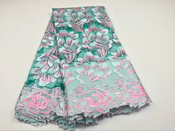 Latest French Lace 2017 Polyester Embroidery Tulle Lace Green And Pink High Quality Fashion Lace Fabric Cheap African Women 5yds
Latest French Lace 2017 Polyester Embroidery Tulle Lace Green And Pink High Quality Fashion Lace Fabric Cheap African Women 5yds