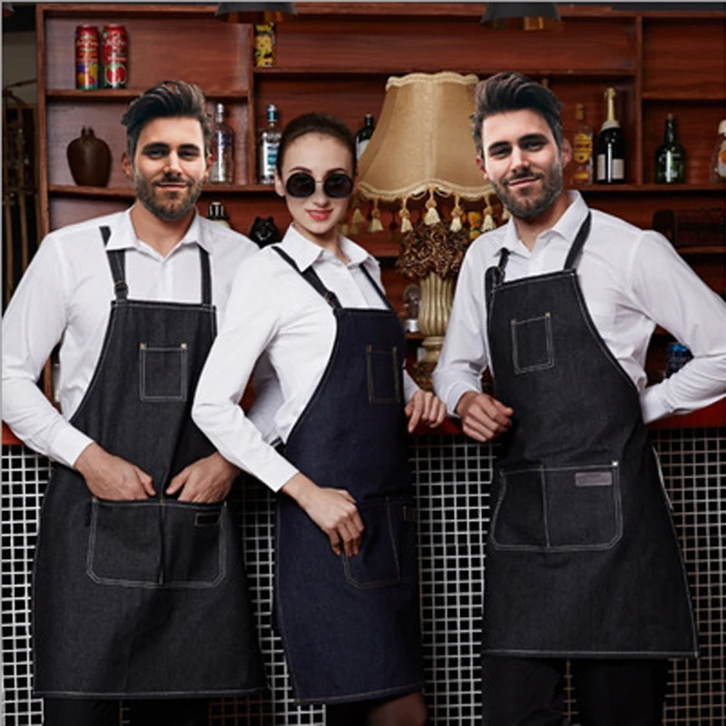 High Quality Women Man Cotton Denim Apron Home Kitchen Baking Cafe Shop Waiters Chef Work Apron With Pocket Adjustable Bib
High Quality Women Man Cotton Denim Apron Home Kitchen Baking Cafe Shop Waiters Chef Work Apron With Pocket Adjustable Bib