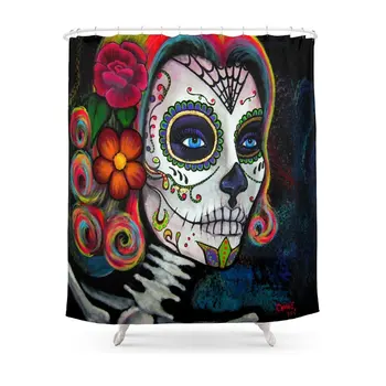 Sugar Skull Candy Shower Curtain Bath Products Bathroom Decor with 12 Hooks Waterproof
Sugar Skull Candy Shower Curtain Bath Products Bathroom Decor with 12 Hooks Waterproof