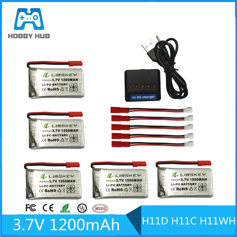 Limskey H11D H11C H11WH battery Ultra-high Capacity 3.7V 1200mAh rc drone quadcopter H11D H11WH series parts
Limskey H11D H11C H11WH battery Ultra-high Capacity 3.7V 1200mAh rc drone quadcopter H11D H11WH series parts