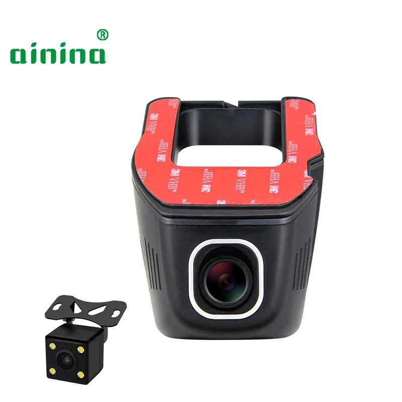

Ainina Dual lens WiFi Car dvr camera recorder 720p WiFi hidden dashcam,dual camera lens camcorder hd car camcorder wifi