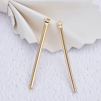 (188) 10PCS 40x2MM 24K Gold Color Brass Round Rods Charms Pendants High Quality Diy Jewelry Findings Accessories
(188) 10PCS 40x2MM 24K Gold Color Brass Round Rods Charms Pendants High Quality Diy Jewelry Findings Accessories