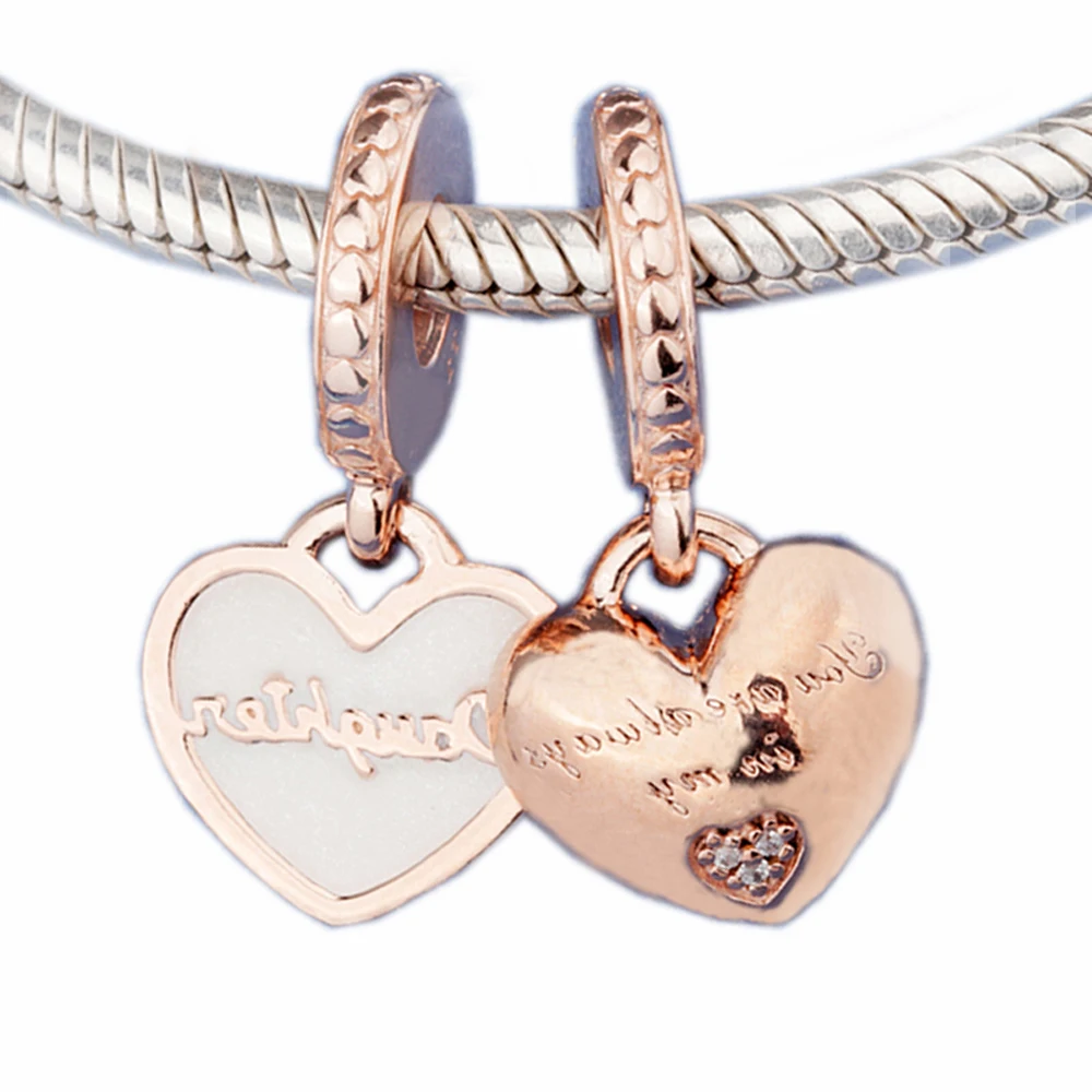 Rose Mother & Daughter Hearts Dangle Charm Fits for Original Charms Bracelets 925 Sterling Silver
Rose Mother & Daughter Hearts Dangle Charm Fits for Original Charms Bracelets 925 Sterling Silver