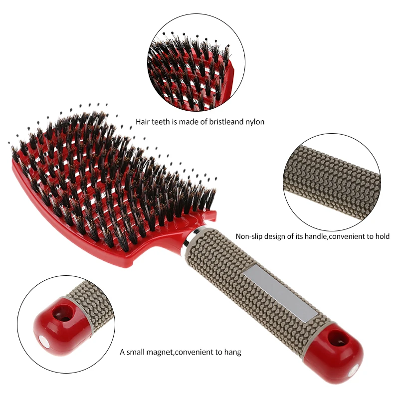 2019 Hair Scalp Massage Comb Hairbrush Bristle Nylon Women Wet Curly Detangle Hair Brush for Salon Hairdressing Styling Tools
2019 Hair Scalp Massage Comb Hairbrush Bristle Nylon Women Wet Curly Detangle Hair Brush for Salon Hairdressing Styling Tools