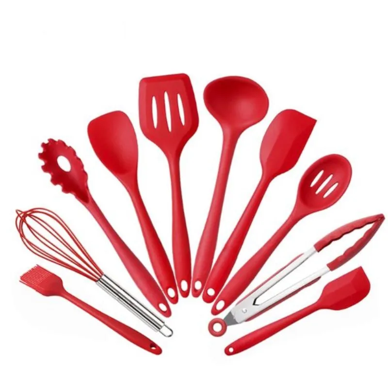 10 Pcs/lot Silicone Kitchenware Non-Stick Baking Tool Heat Resistant Kitchen Cooking Utensils Cooking Tools Sets 4 Colors
10 Pcs/lot Silicone Kitchenware Non-Stick Baking Tool Heat Resistant Kitchen Cooking Utensils Cooking Tools Sets 4 Colors