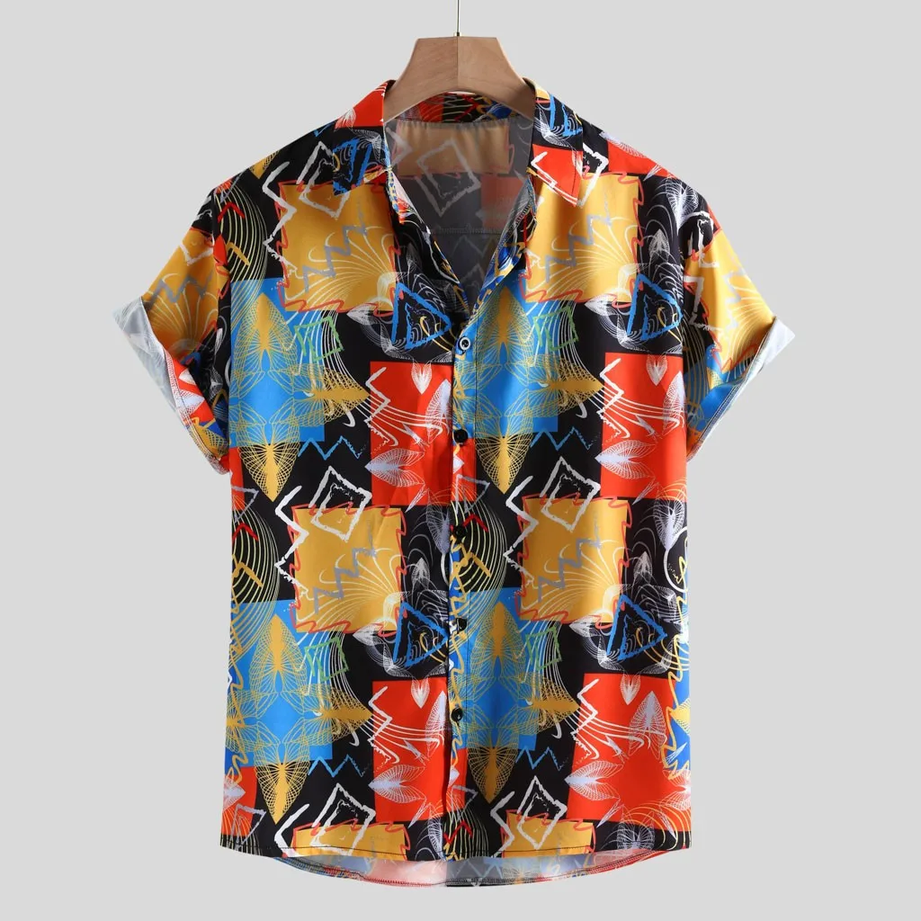 Casual Printed shirt Mens Loose Multi Color Lump Chest Short Sleeve Turn-down Collar Round Hem Shirts Clothing Soft Comfortable
Casual Printed shirt Mens Loose Multi Color Lump Chest Short Sleeve Turn-down Collar Round Hem Shirts Clothing Soft Comfortable