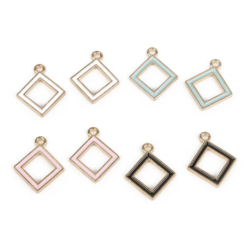 High Quality 12mm 10-12pcs/bag DIY Handmade Rhombus Shape Drop Oil Charms Pendants For Jewelry Finding Necklace Earrings
High Quality 12mm 10-12pcs/bag DIY Handmade Rhombus Shape Drop Oil Charms Pendants For Jewelry Finding Necklace Earrings