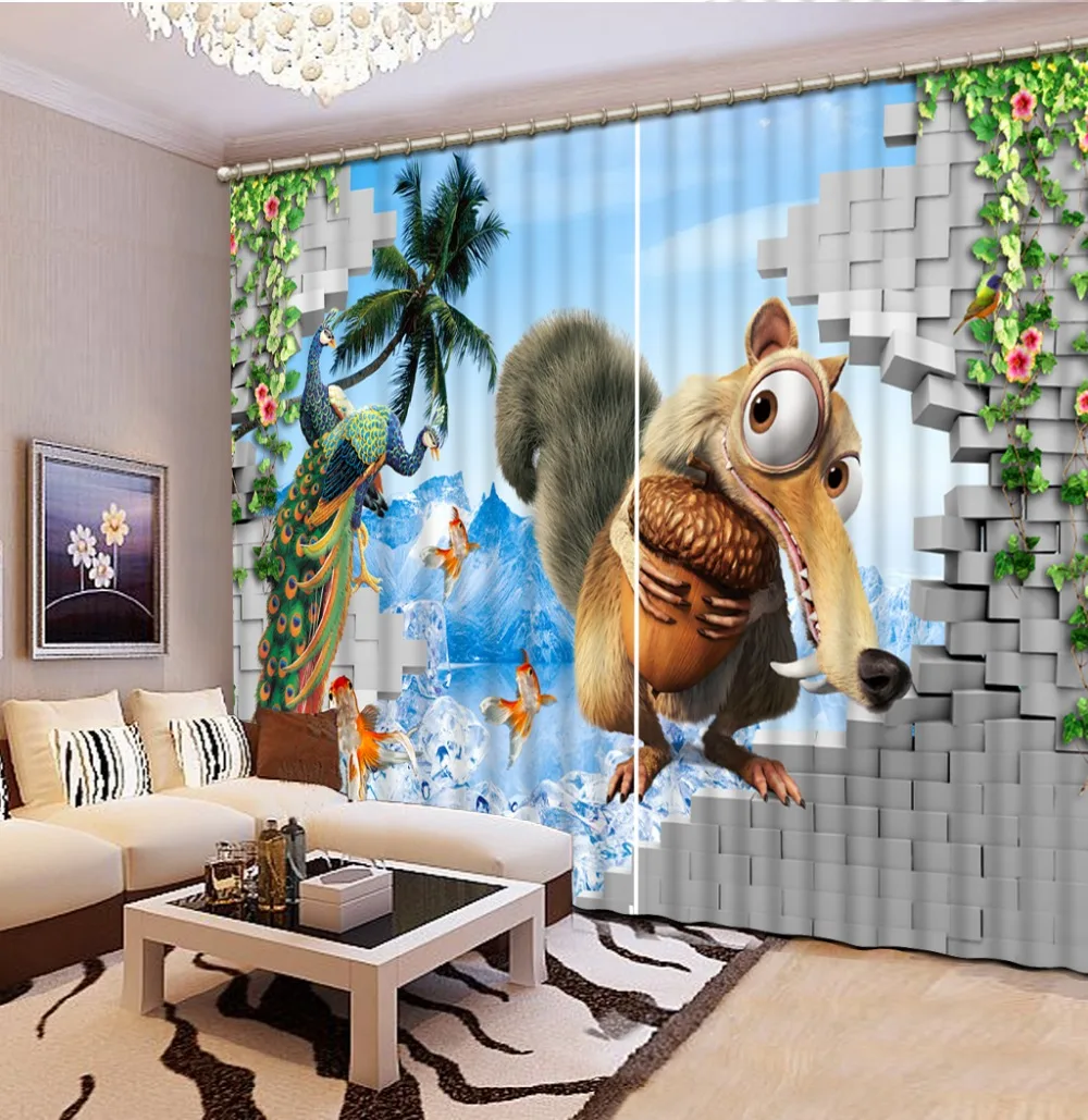 Bedding room 3D Curtains Curtains for living room cartoon 3d curtains Home Decoration
Bedding room 3D Curtains Curtains for living room cartoon 3d curtains Home Decoration