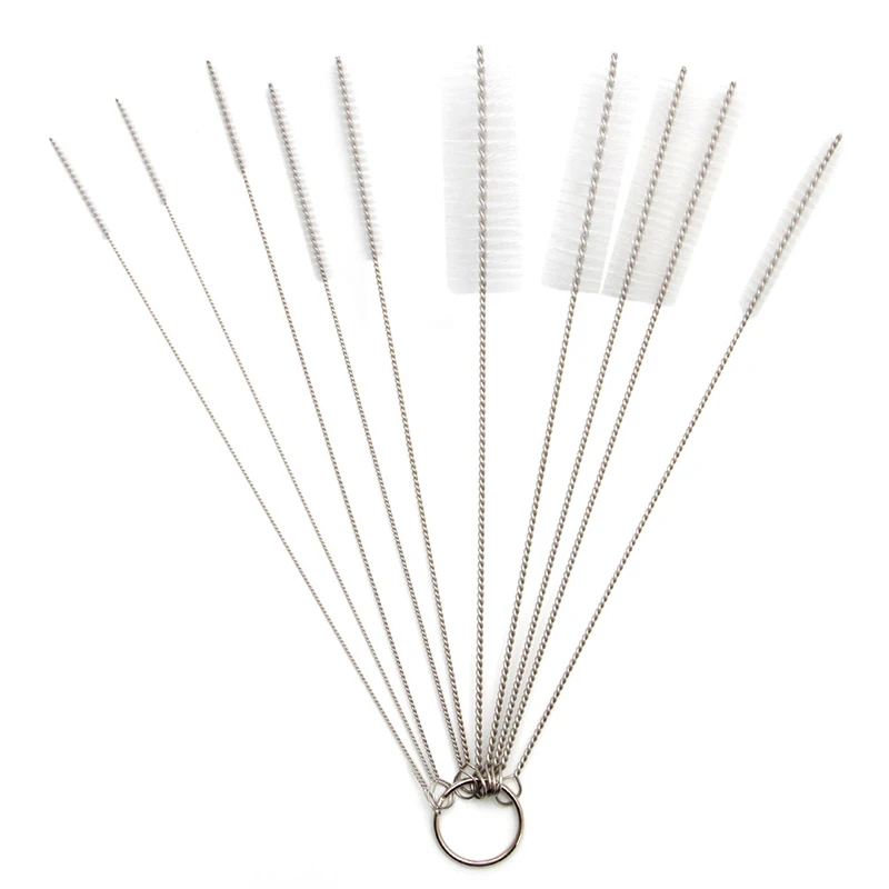 10pcs Baby Milk Feeding Bottle Drink Water Cup Straw Washing Brush Cleaner Stainless Steel Handle Spiral Soft Hair Cleaning Tool
10pcs Baby Milk Feeding Bottle Drink Water Cup Straw Washing Brush Cleaner Stainless Steel Handle Spiral Soft Hair Cleaning Tool
