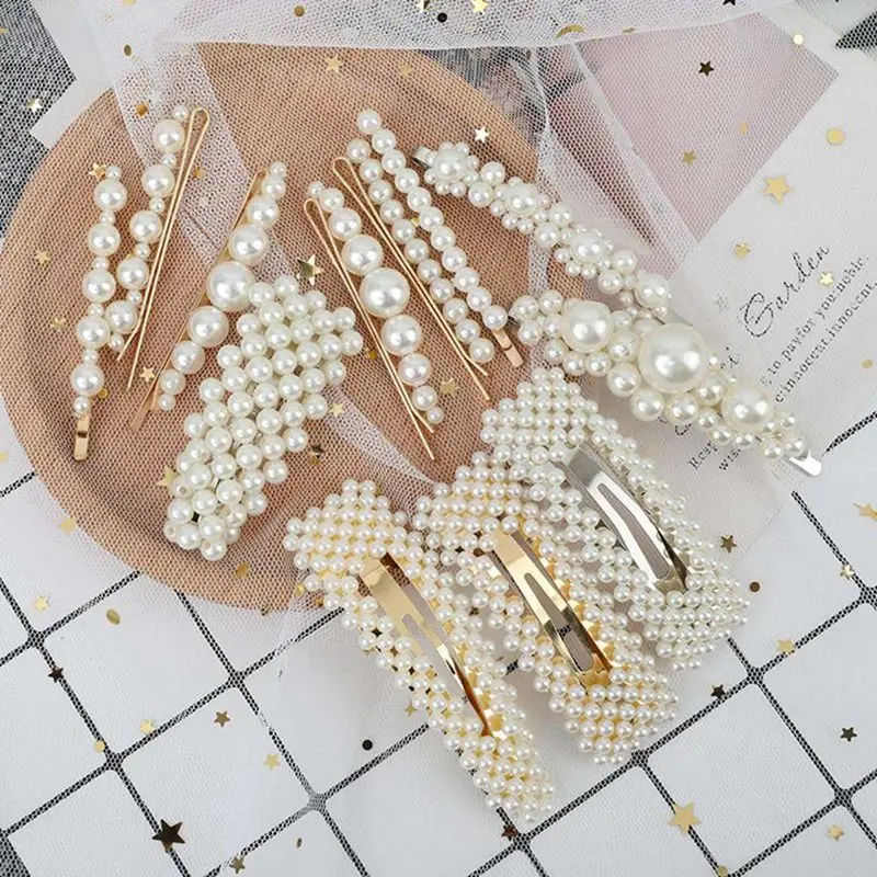 1Pcs Fashion handmade Gold Color Pearl Imitation Hair Clip Snap Barrette Stick Hairpin Hair Styling Accessories For Women Girls
1Pcs Fashion handmade Gold Color Pearl Imitation Hair Clip Snap Barrette Stick Hairpin Hair Styling Accessories For Women Girls