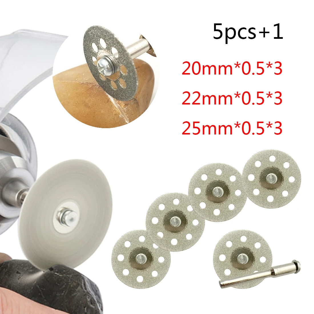 10pcs/5pcs Mini Diamond Saw Blade Silver Cutting Discs 20-25mm with Connecting Shank for Dremel Drill Fit Rotary Tool
10pcs/5pcs Mini Diamond Saw Blade Silver Cutting Discs 20-25mm with Connecting Shank for Dremel Drill Fit Rotary Tool