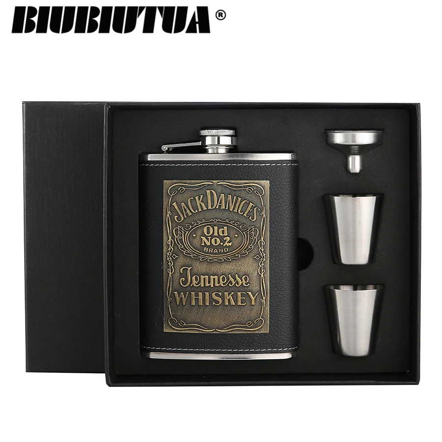 BIUBIUTUA 2019 New 8oz Moscow Whisky Flagon Stainless Steel Mini Hip Flask Set with Black Gift Box
BIUBIUTUA 2019 New 8oz Moscow Whisky Flagon Stainless Steel Mini Hip Flask Set with Black Gift Box